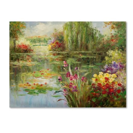 Victor Giton 'Water Lilies' Canvas Art,18x24